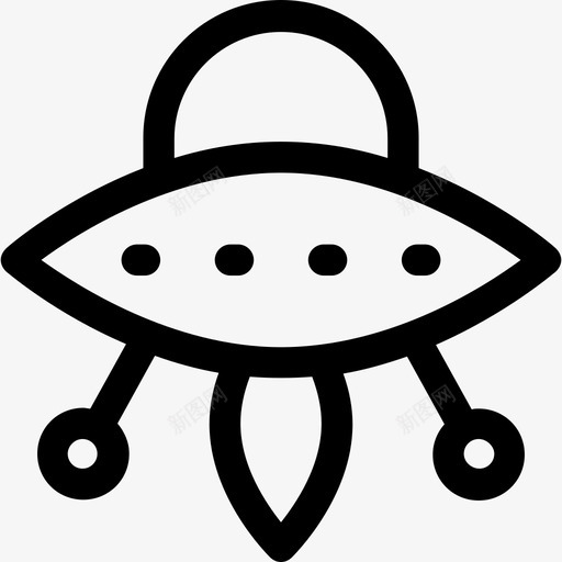 飞碟科学技术2直线型图标svg_新图网 https://ixintu.com 直线型 科学技术2 飞碟