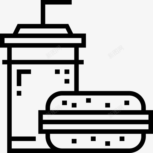 快餐购物中心14号直营店图标svg_新图网 https://ixintu.com 快餐 直营店 购物中心14号