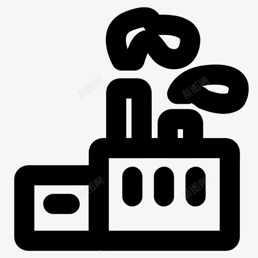 工业建筑公司图标svg_新图网 https://ixintu.com 公司 各种尺寸的基本图标 工业 工厂 建筑 污染
