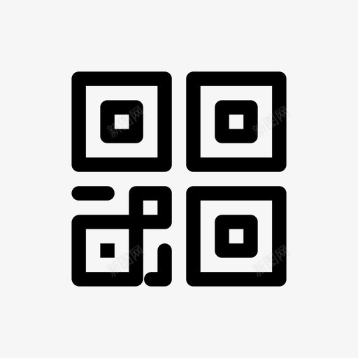 二维码扫描标签图标svg_新图网 https://ixintu.com 二维码 扫描 标签 视频应用程序ui64px线
