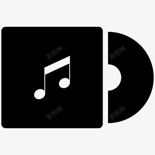 专辑cdcd封面图标svg_新图网 https://ixintu.com cd cd封面 专辑 声音 音乐