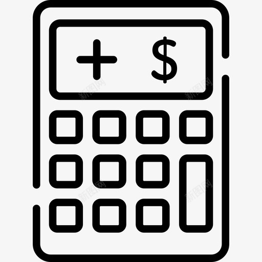 计算器金融48线性图标svg_新图网 https://ixintu.com 线性 计算器 金融48