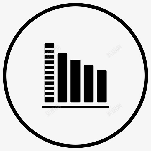 分析条形图图表图标svg_新图网 https://ixintu.com 分析 图表 图表黑色填充圆圈 报表 条形图 统计