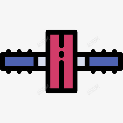 轮子健身器材线颜色图标svg_新图网 https://ixintu.com 健身器材 线颜色 轮子