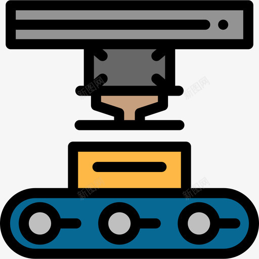 机械制造6线色图标svg_新图网 https://ixintu.com 机械制造6线色