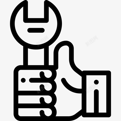 扳手制造7线性图标svg_新图网 https://ixintu.com 制造7 扳手 线性