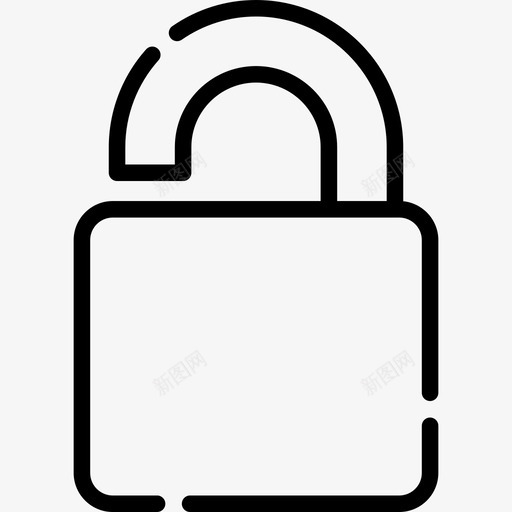 锁电子和网络元素集合4线性图标svg_新图网 https://ixintu.com 电子和网络元素集合4 线性 锁