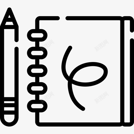 素描本普通艺术15直线图标svg_新图网 https://ixintu.com 普通艺术15 直线 素描本