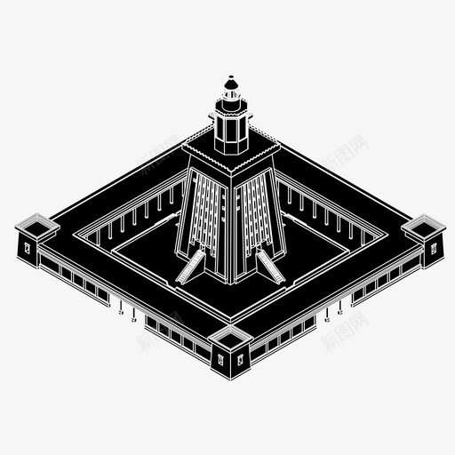 灯塔导航航海图标svg_新图网 https://ixintu.com 信号 导航 望塔 灯塔 航海