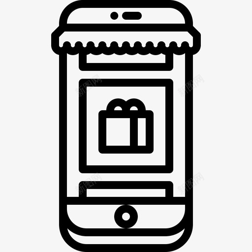电话商店应用程序在线图标svg_新图网 https://ixintu.com 商店 商店1 在线 应用程序 智能手机 电话商店