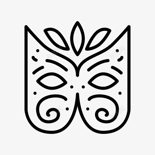 派对面具优雅装备图标svg_新图网 https://ixintu.com 优雅 时尚 派对面具 装备 购物 配饰