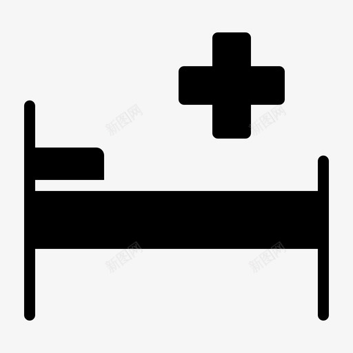 床护理健康图标svg_新图网 https://ixintu.com 健康 医疗 医院 床 护理