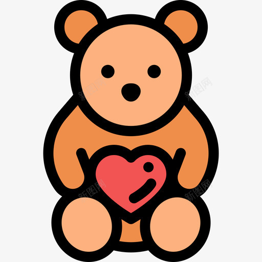 泰迪34号婚礼直线颜色图标svg_新图网 https://ixintu.com 34号婚礼 泰迪 直线颜色