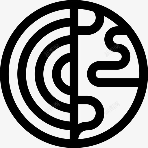 地热能可再生能源4线性图标svg_新图网 https://ixintu.com 可再生能源4 地热能 线性