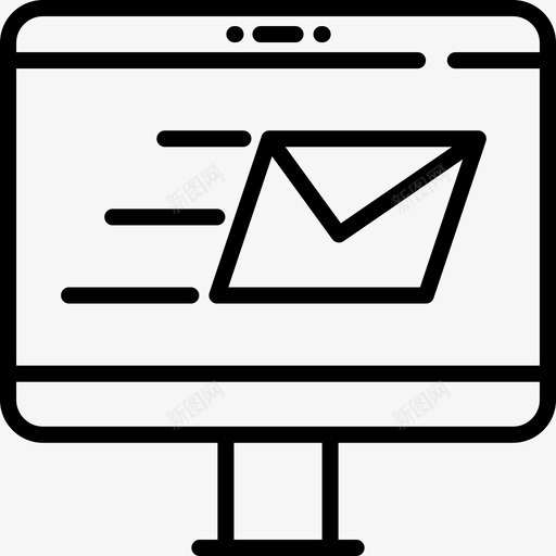 电子邮件媒体广告2线性图标svg_新图网 https://ixintu.com 媒体广告2 电子邮件 线性