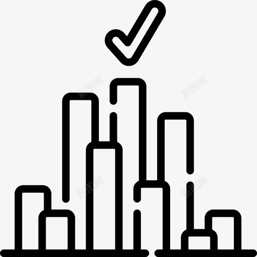 条形图信息图形元素线性图标svg_新图网 https://ixintu.com 信息图形元素 条形图 线性
