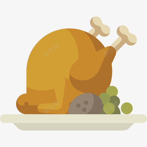 烤鸡食品甜点平底图标svg_新图网 https://ixintu.com 平底 烤鸡 食品甜点
