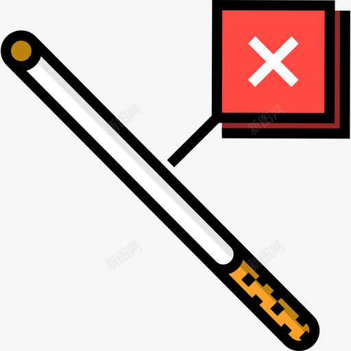 禁止吸烟健康生活8正色图标svg_新图网 https://ixintu.com 健康生活8 正色 禁止吸烟