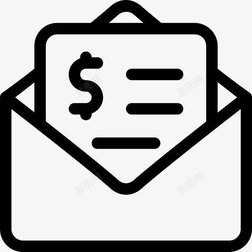 发票业务70直线图标svg_新图网 https://ixintu.com 业务70 发票 直线