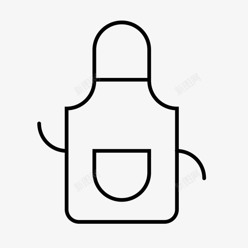 围裙烧烤厨师图标svg_新图网 https://ixintu.com 厨师 围裙 烧烤 烧烤细线 烹饪