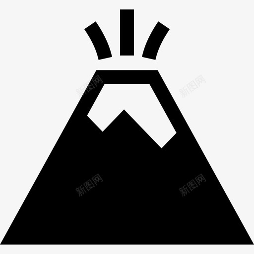 火山爆发熔岩火山图标svg_新图网 https://ixintu.com 火山 火山爆发 熔岩 自然灾害