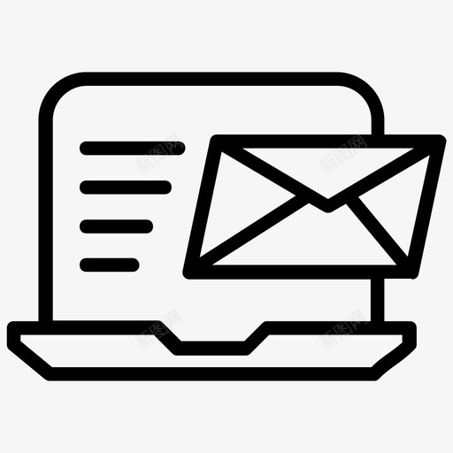 电子邮件信件笔记本电脑图标svg_新图网 https://ixintu.com 信件 信息 声誉管理行图标 电子邮件 笔记本电脑