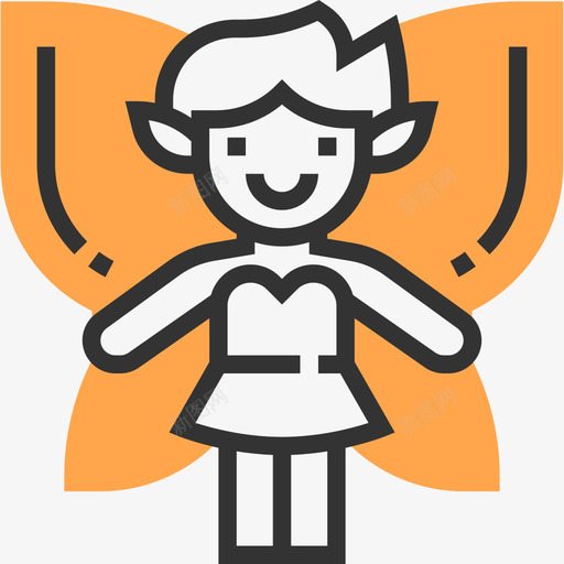 仙女幻想人物2黄影图标svg_新图网 https://ixintu.com 仙女 幻想人物2 黄影
