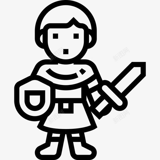 骑士幻想人物直系人图标svg_新图网 https://ixintu.com 幻想人物 直系人 骑士
