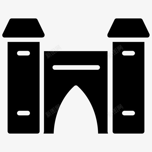 城堡门历史建筑中世纪防御工事图标svg_新图网 https://ixintu.com 中世纪城堡雕文图标 中世纪防御工事 历史建筑 城堡入口 城堡门 堡门