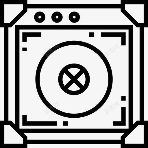 演讲者录音室5线性图标svg_新图网 https://ixintu.com 录音室5 演讲者 线性