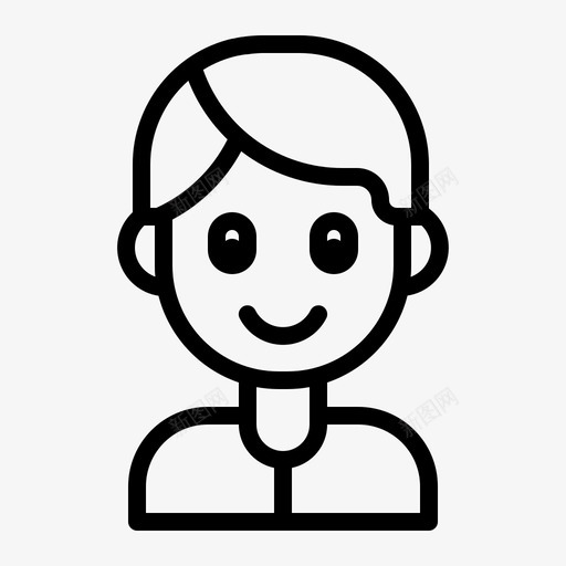 男人头像卡通图标svg_新图网 https://ixintu.com 卡通 卡通人物轮廓 头像 男人 角色