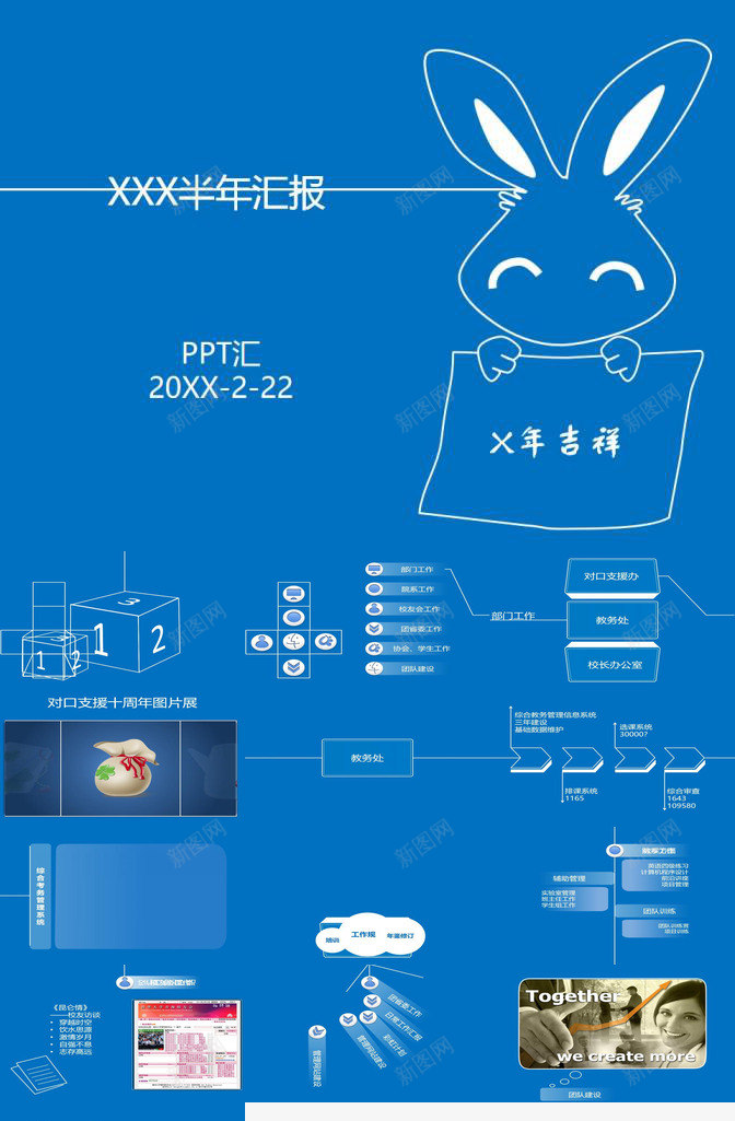 期中总结报告蓝色教育PPT模板_新图网 https://ixintu.com 总结报告 教育 期中 蓝色