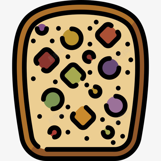 面包食品甜点2线性颜色图标svg_新图网 https://ixintu.com 线性颜色 面包 食品甜点2