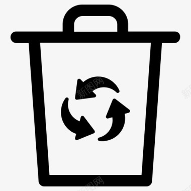 垃圾生态可回收图标图标