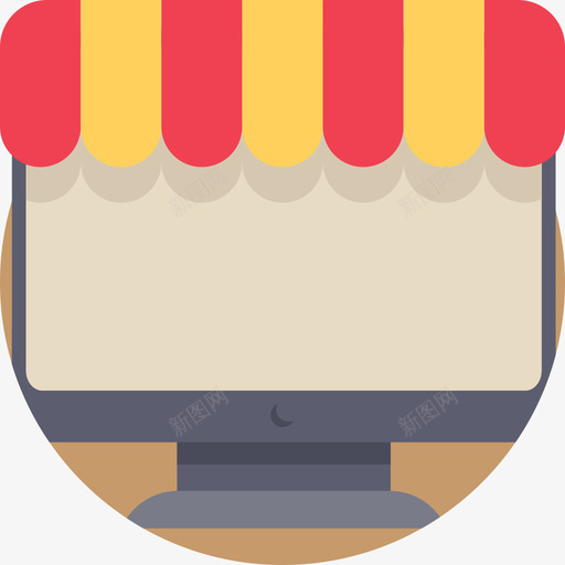 网店电子商务25持平图标svg_新图网 https://ixintu.com 持平 电子商务25 网店