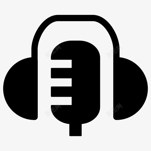 耳机欣赏聆听图标svg_新图网 https://ixintu.com ios 唱歌 广告 欣赏 网页设计字形 耳机 聆听 营销 音乐 麦克风