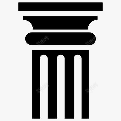 柱子建筑地基图标svg_新图网 https://ixintu.com 地基 建筑 柱子 柱子矢量图标