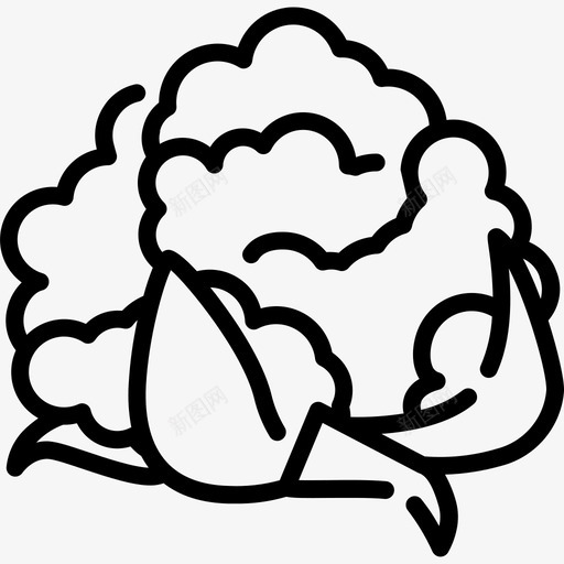 菜花食品健康图标svg_新图网 https://ixintu.com 健康 水果蔬菜128现代黑色 素食 菜花 蔬菜 食品