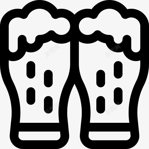 啤酒活动机构3线性图标svg_新图网 https://ixintu.com 啤酒 活动机构3 线性