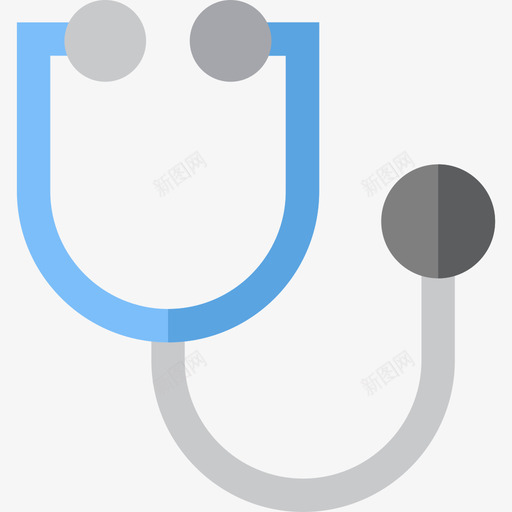 听诊器健康生活方式6扁平图标svg_新图网 https://ixintu.com 健康生活方式6 听诊器 扁平