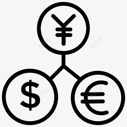 汇率硬币货币转换器图标svg_新图网 https://ixintu.com 外汇交易 外汇兑换 手机银行和支付在线图标 汇率 硬币 货币兑换 货币转换器