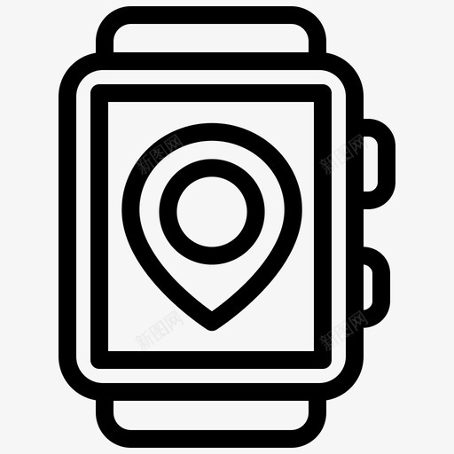 手表位置地图图标svg_新图网 https://ixintu.com 位置 地图 地点 手表 智能手表