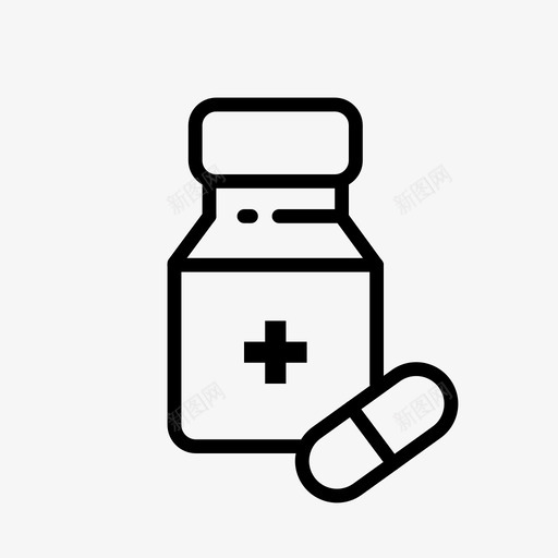 药品药瓶糖浆图标svg_新图网 https://ixintu.com 医学图标 糖浆 药品 药片 药瓶