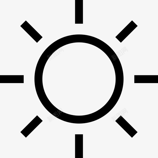 亮度暗度光图标svg_新图网 https://ixintu.com ios基本图标 亮度 光 太阳 暗度