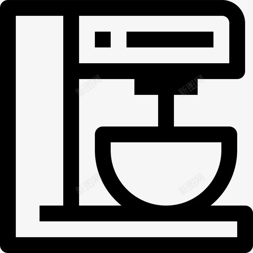 搅拌机家具和家用3线性图标svg_新图网 https://ixintu.com 家具和家用3 搅拌机 线性