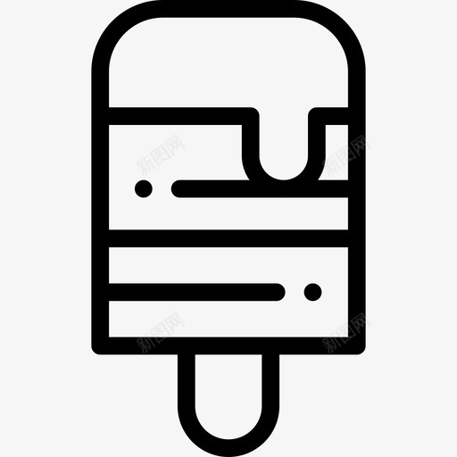 冰淇淋夏季9号直线型图标svg_新图网 https://ixintu.com 冰淇淋 夏季9号 直线型