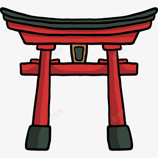 托里门世界的纪念碑色彩图标svg_新图网 https://ixintu.com 世界的纪念碑 托里门 色彩