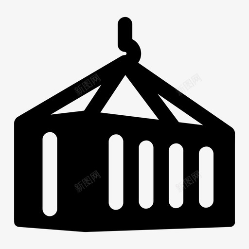 集装箱箱子货物图标svg_新图网 https://ixintu.com 所有尺寸的基本图标 物流 箱子 装船 装运 货物 集装箱