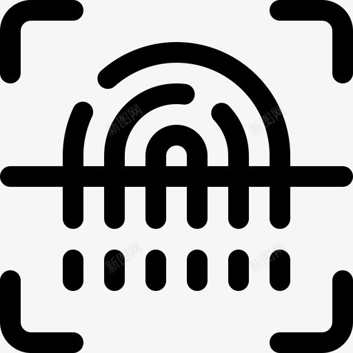 指纹互联网安全14已填充图标svg_新图网 https://ixintu.com 互联网安全14 已填充 指纹