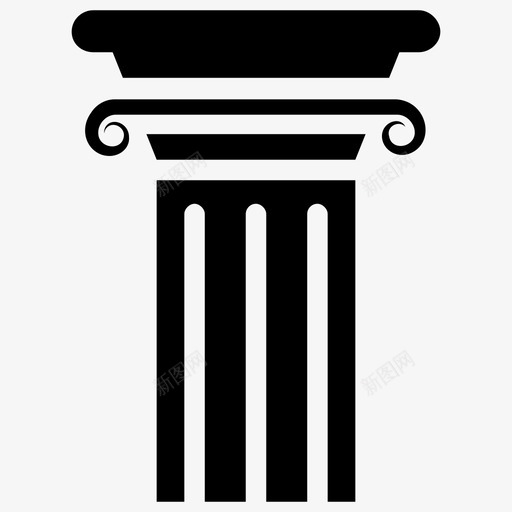 柱子建筑基础图标svg_新图网 https://ixintu.com 基础 建筑 柱子 柱子矢量图标